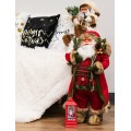 Figurka Santa Clause Mikolaj 44 cm bílá 