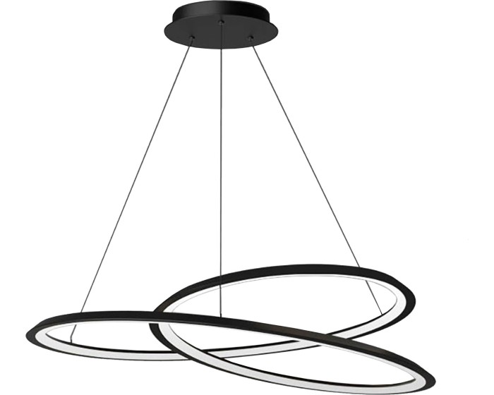 Závěsná lampa La Belle XXXI černá/bílá