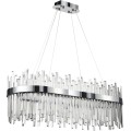 Závěsný LED křišťálový lustr APP1514-CP80 stříbrný/neutrální bílá