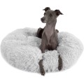 Kulatý pelíšek pro psy a kočky Plush vel. M 80 cm světle šedý