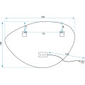 Nástěnné LED zrcadlo s reproduktorem Fog 100 cm stříbrné