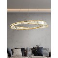 Křišťálový závěsný LED lustr APP1202-CP 78 cm zlatý/neutrální bílá