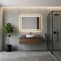 Dotykové zrcadlo s LED osvětlením COLOR 80x60 cm