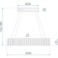 Křišťálové stropní svítidlo na dálkové ovládání LED APP1040-CP stříbrné