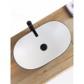 Keramické umyvadlo na desku Rea Royal 62,5x36 cm Black White