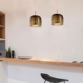 Stropní svítidlo Amber hnědé