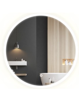 Kulaté dotykové zrcadlo s LED osvětlením Simple 80 cm