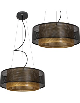 Závěsná lampa LA BELLE I černá/zlatá