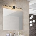 Koupelnové svítidlo s LED Round BLACK 60CM APP849-1W