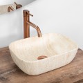 Umyvadlo na desku Rea Belinda Mini 36 cm travertin