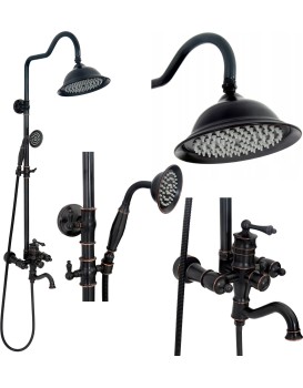 Sprchový set Rea Vintage černý