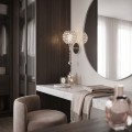 Nástěnná lampa v glamour stylu APP716-1W E27 stříbrná