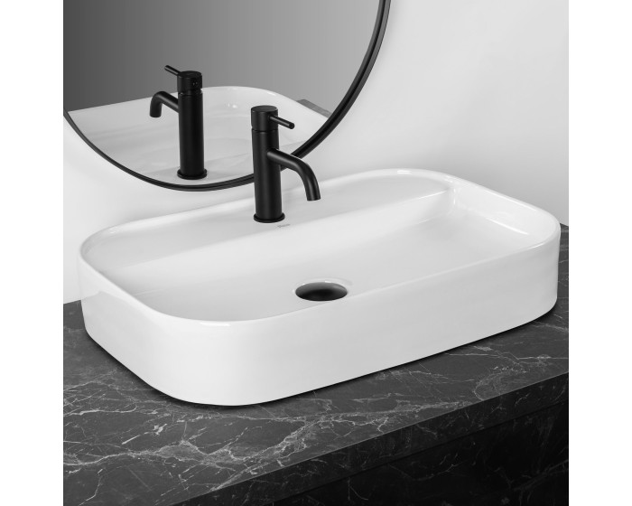 Umyvadlo na desku Rea Verona 65 cm bílé