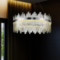 Závěsný LED křišťálový lustr APP1516-CP60 stříbrný