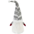 Vánoční skřítek ELF 0623 - 48 cm šedý/bílý