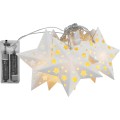 Vánoční LED světelný řetěz STARLIT s papírovými hvězdami 