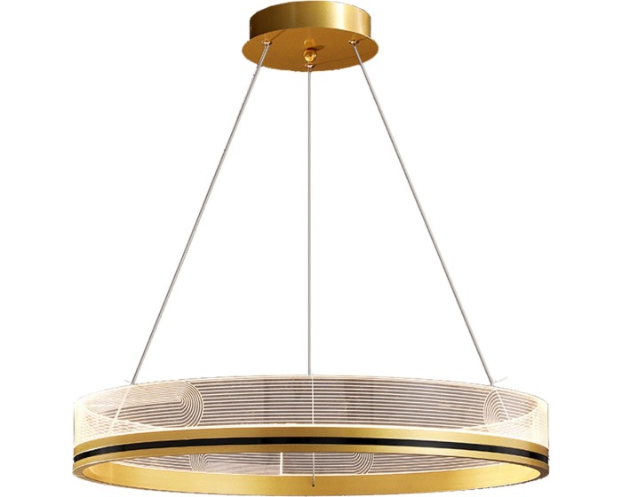 Závěsná lampa La Belle XXVI zlatá