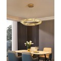 Křišťálový závěsný LED lustr APP1202-CP 78 cm zlatý/neutrální bílá