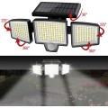 Nástěnná solární LED lampa Nachas černá