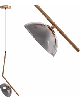 Závěsná lampa La Belle VII chromová/měděná