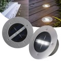 Solární LED lampa Berny 12 cm stříbrná