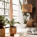 Závěsný lustr APP1323-1CP 25 cm přírodní