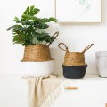 Přírodní košík BOHO I bílo-hnědý