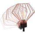 Nástěnná lampa Eira růžově zlatá/černá