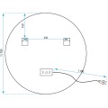Kulaté dotykové zrcadlo s LED osvětlením HZJ070 70 cm