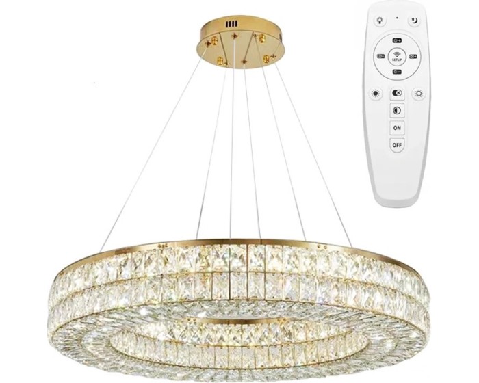 Závěsný LED lustr APP1568-CP zlatý