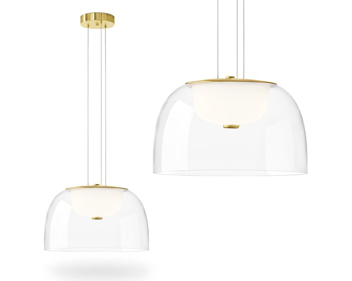 Závěsný LED lustr APP1690-1PC B čirý/neutrální bílá