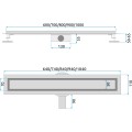 Lineární odtokový žlab Rea Neox Pro 70 cm zlatý