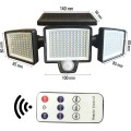 Nástěnná solární LED lampa Nachas černá