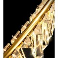 Křišťálový závěsný LED lustr APP1202-CP 78 cm zlatý/neutrální bílá