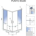 Sprchový kout Rea Punto 80x80 černý