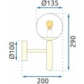 Nástěnná lampa APP894-1W zlatá