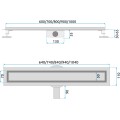 Lineární odtokový žlab Rea Neox Pro 60 cm zlatý
