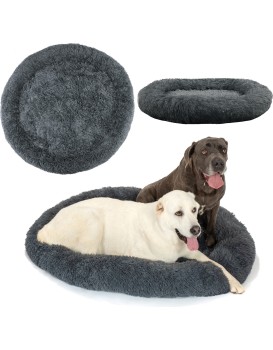 Kulatý pelíšek pro psy a kočky Plush vel. XL 120 cm tmavě šedý
