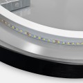 Kulaté dotykové zrcadlo s LED osvětlením MMJ 90 cm černé
