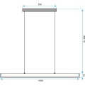 Závěsný LED lustr APP1448-CP 100 cm černý/neutrální bílá