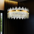 Závěsný LED křišťálový lustr APP1515-CP60 zlatý