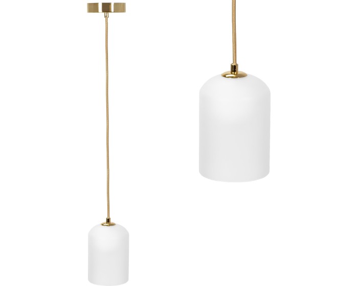 Závěsná lampa La Belle XVIII bílá/zlatá