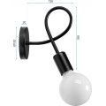 Nástěnná lampa Paradise černá