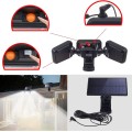 Nástěnná solární LED lampa Faros černá