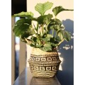Přírodní košík BOHO I hnědo - černý
