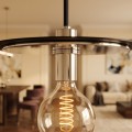 Závěsná lampa La Belle XXXIII černá/stříbrná
