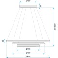 Křišťálový závěsný LED lustr G036-CP zlatý/neutrální bílá