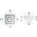 Křišťálové stropní LED svítidlo APP410-C chrom/neutrální bílá