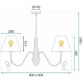 Stropní svítidlo APP991-4CP šedé
