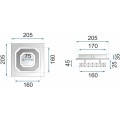 Křišťálové stropní LED svítidlo APP406-C chrom/neutrální bílá